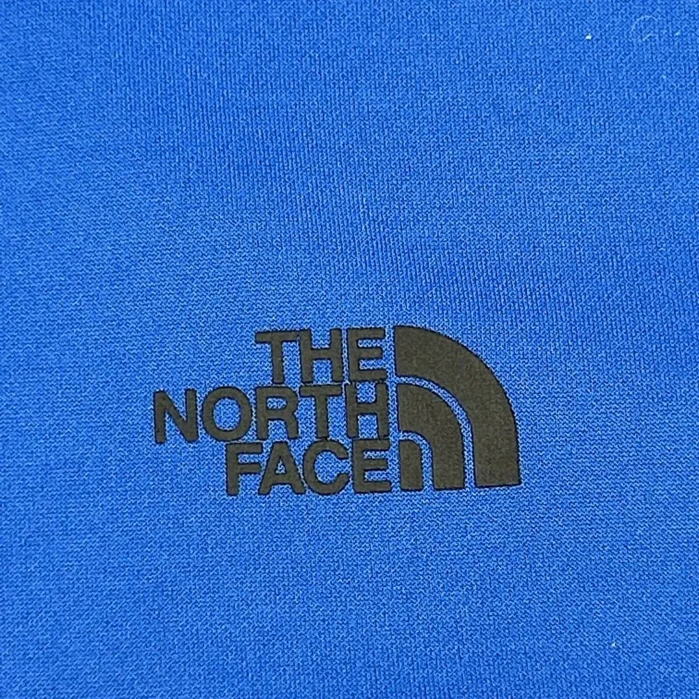 The North Face Hoodie Men XL‎ Blue Pullover Pocket Big Logo Fleece Sweatshirt